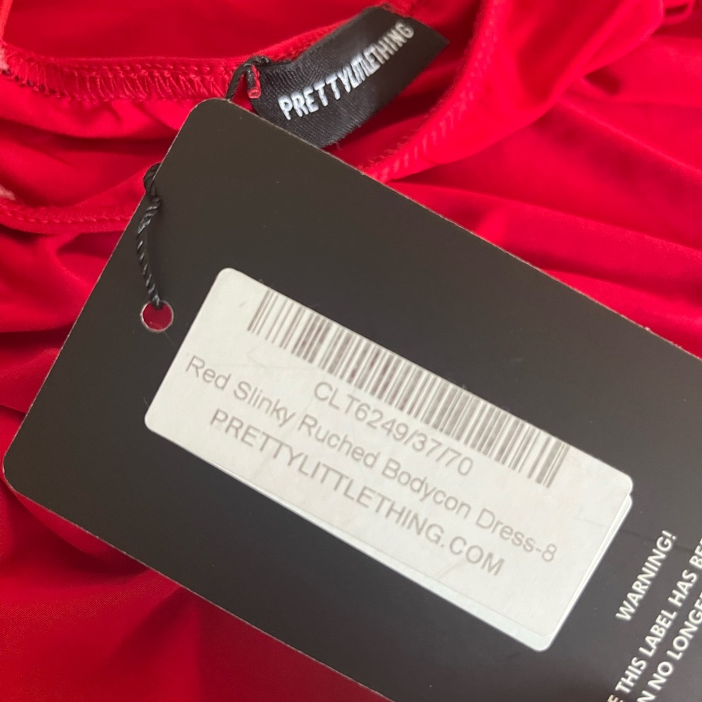 PrettyLittleThing Red Mini Dress - Picture 3 of 3